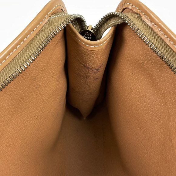 Celine Macadam Pattern Canvas Clutch Pouch Brown - Picture 5 of 7